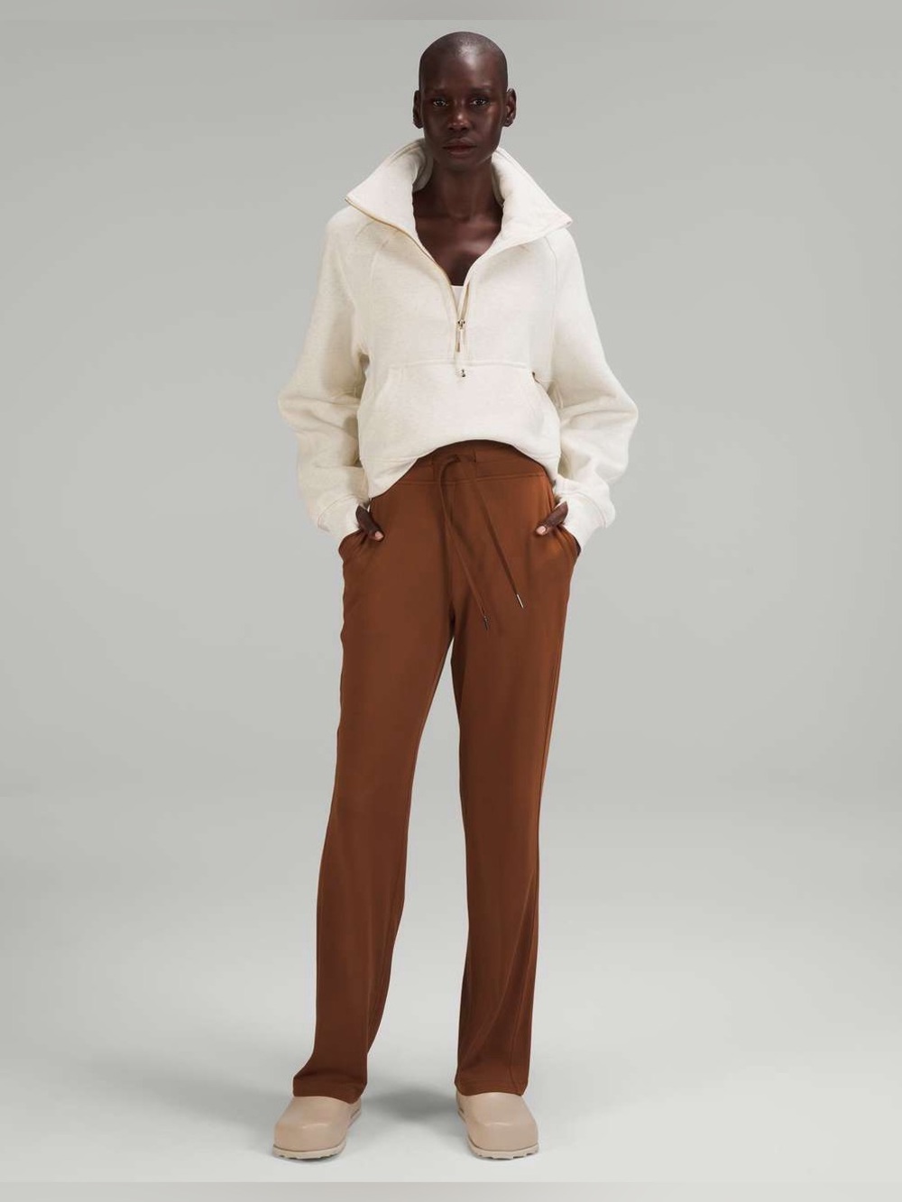 Lululemon Harvest Brown Ready to Rulu Straight Leg High Rise Pants Sz 4